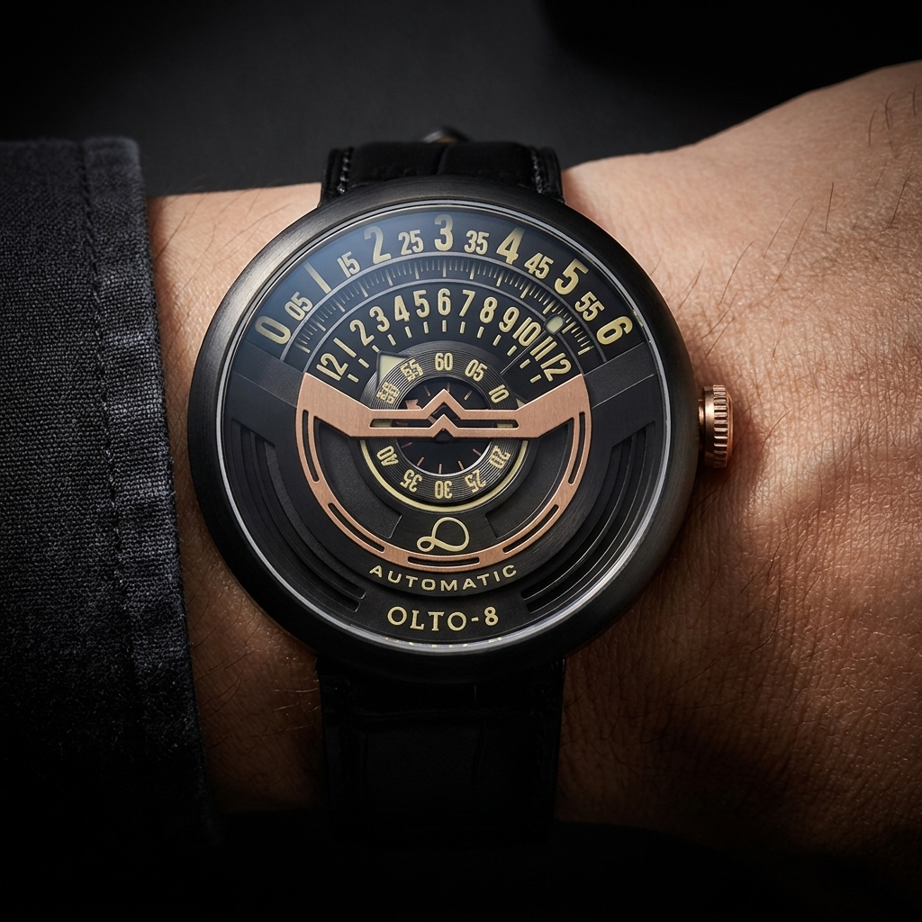 Veyron Automatic Mechanical Leather Watch