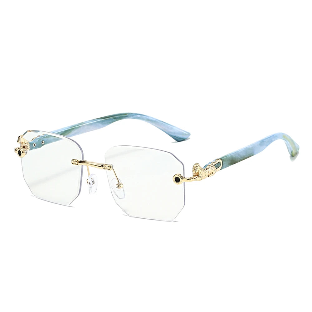 Valenti Frameless Hexagonal Sunglasses