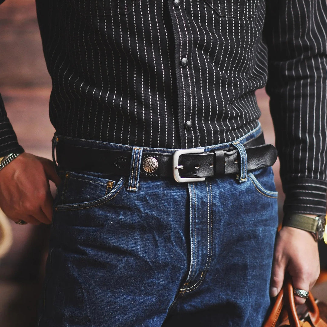 Ranchland Leather Cowskin Belt