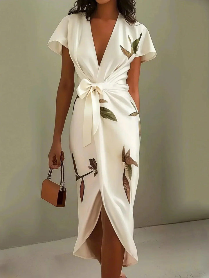 Callista Wrap Dress With Tie Belt
