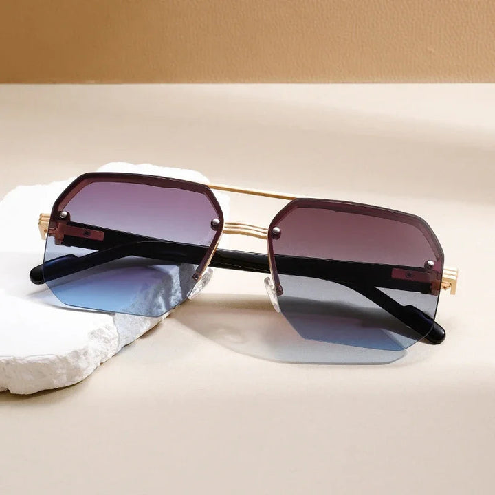 Nexus Rimless Geometric Sunglasses