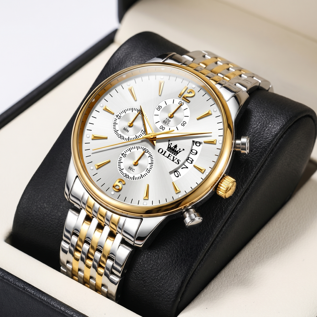 Caldwell Moon Phase Stainless Steel Watch