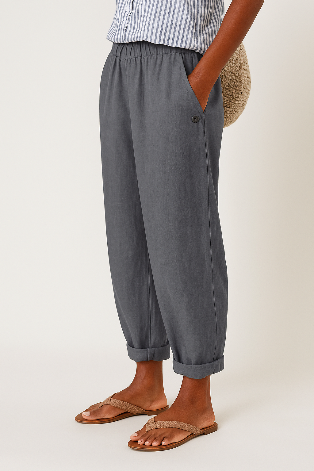 Halden Straight-Leg Pants With Side Pockets