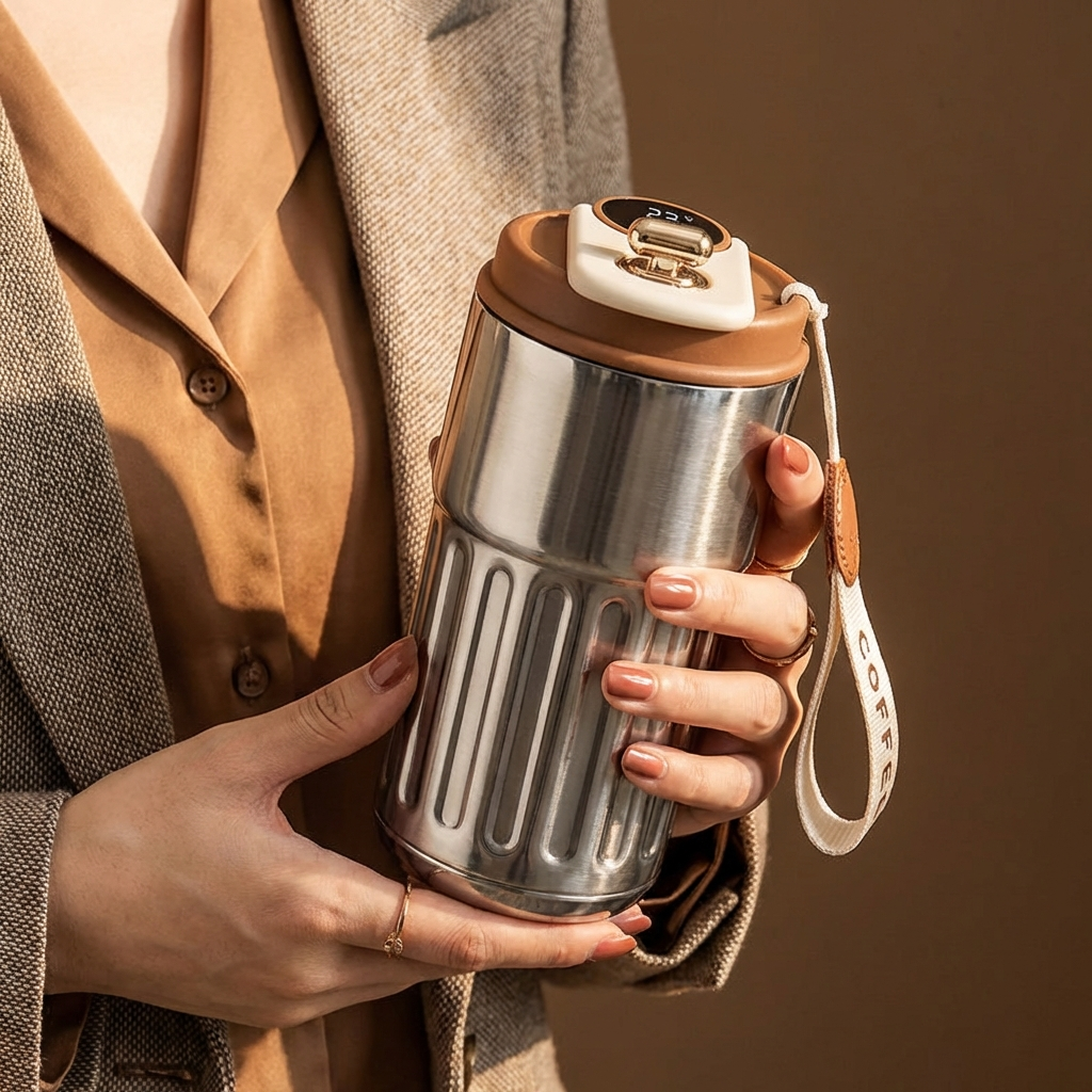 Thermo Smart Temperature Display Insulated Stainless Steel Water Bottle