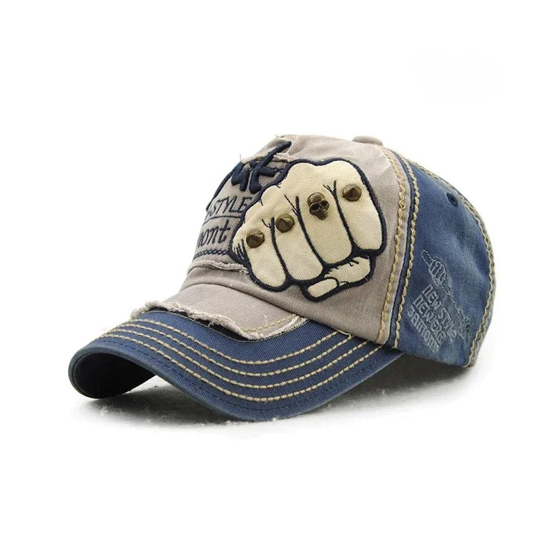 Rebel Embroidered Fist Denim Cap