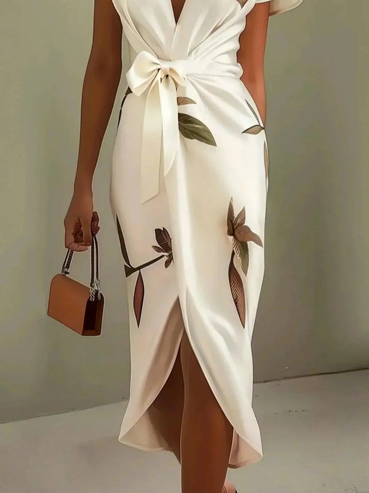 Callista Wrap Dress With Tie Belt