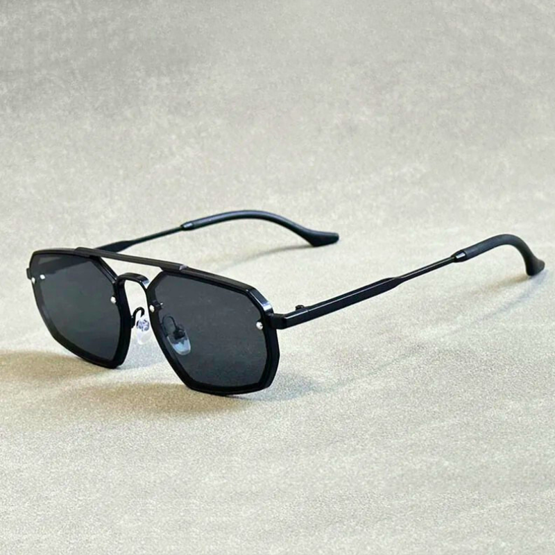 Kaderio Angular Double-Bridge Sunglasses