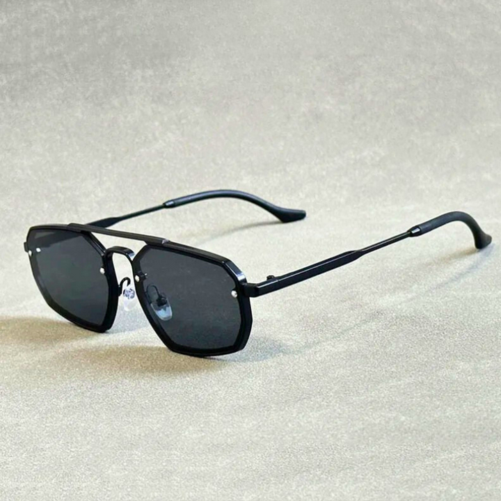 Kaderio Angular Double-Bridge Sunglasses