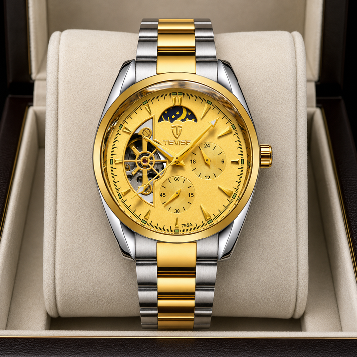 Meridian Automatic Skeleton Moon Phase Watch