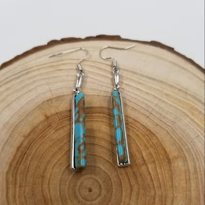 Celeste Vintage Turquoise Drop Earrings
