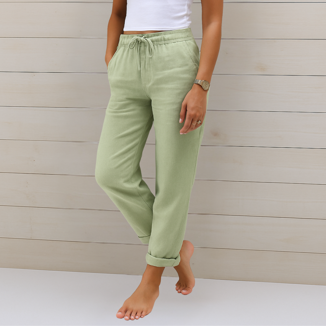 Harlow Breathable Wide-Leg Pants with Elastic Waist