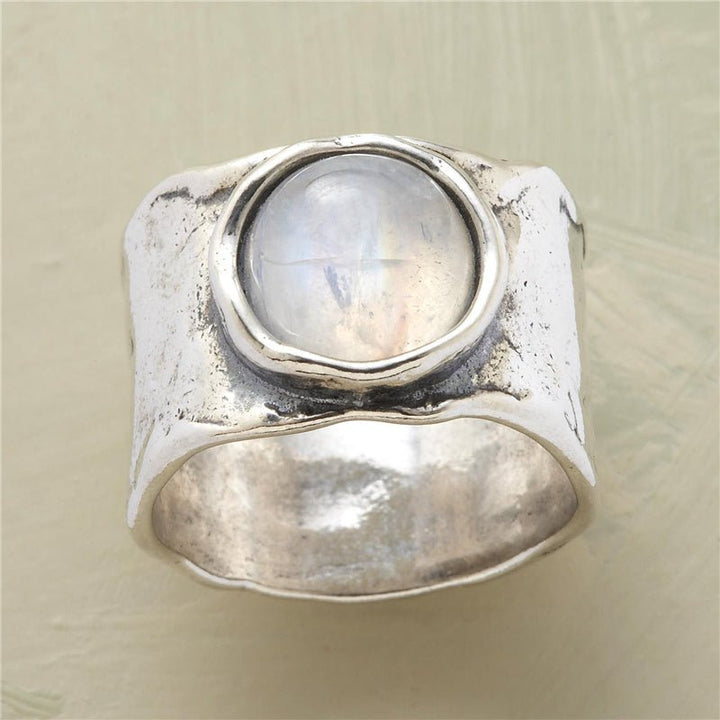 Celestia Silver Moonstone Ring
