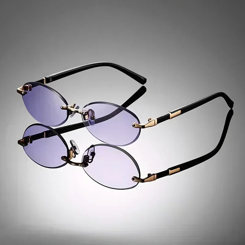 Lennox Rimless Oval Sunglasses