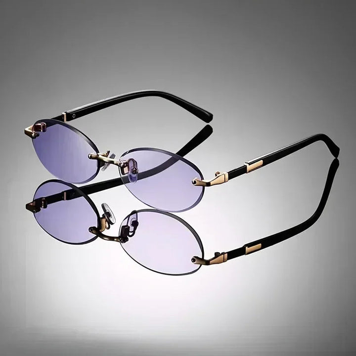 Lennox Rimless Oval Sunglasses