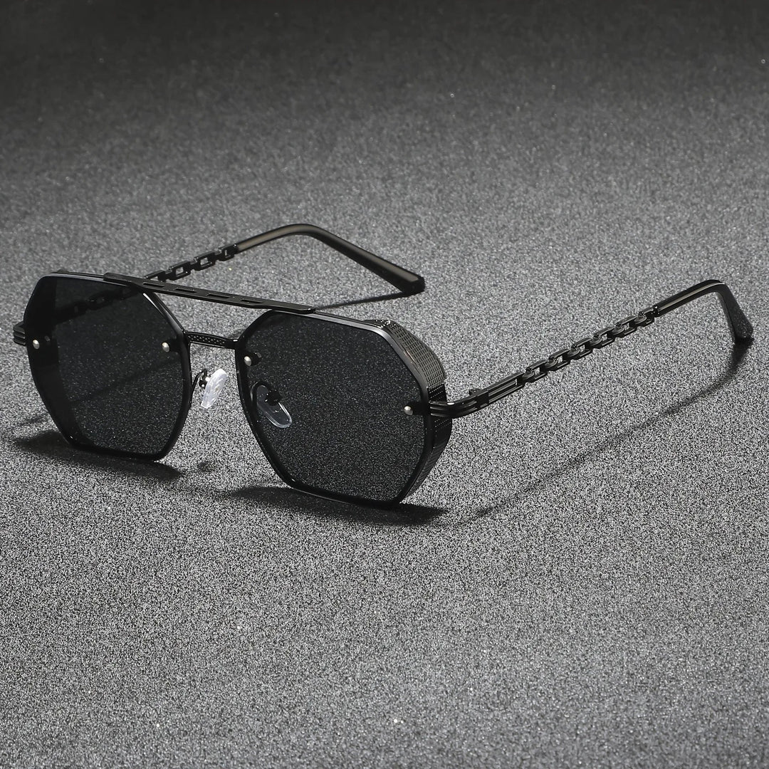 Renzo Hexagonal Metal Sunglasses