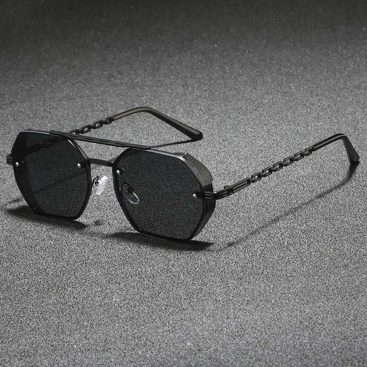 Renzo Hexagonal Metal Sunglasses