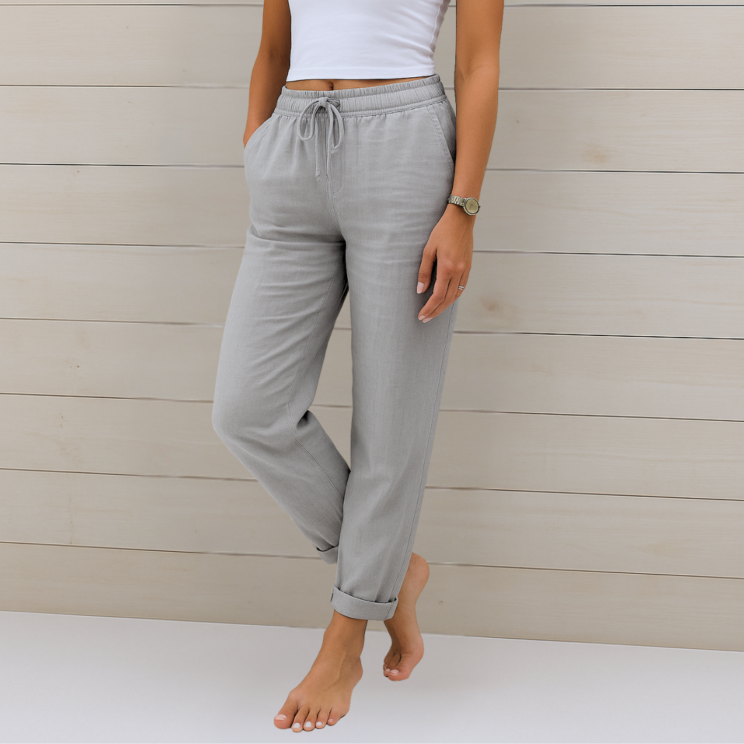 Harlow Breathable Wide-Leg Pants with Elastic Waist