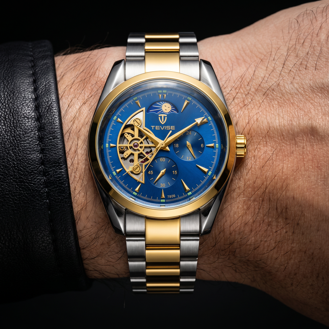 Meridian Automatic Skeleton Moon Phase Watch