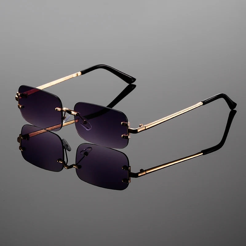 Modena Rimless Rectangular Sunglasses