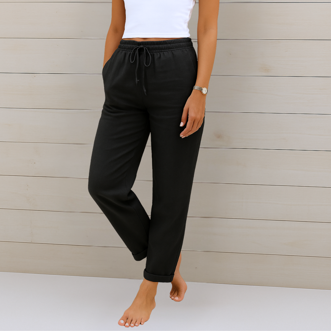 Harlow Breathable Wide-Leg Pants with Elastic Waist