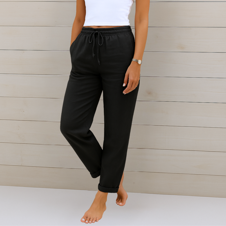 Harlow Breathable Wide-Leg Pants with Elastic Waist