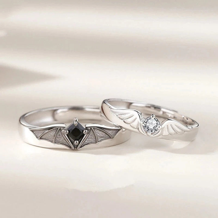 Celestial Adjustable Crystal Couple Rings Set of 2