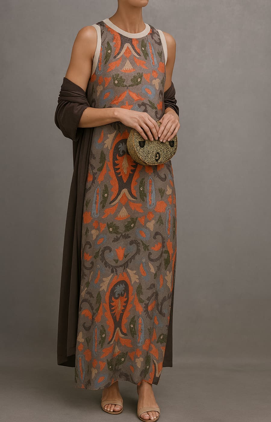 Ravenna Long Dress And Coat Matching Set