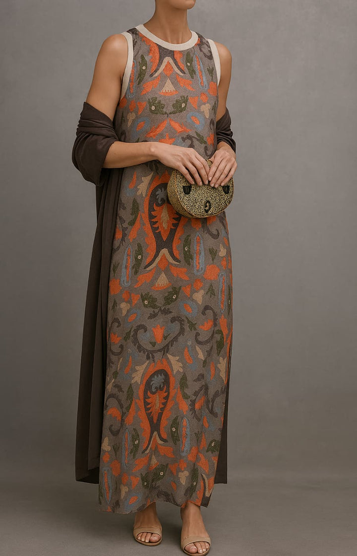 Ravenna Long Dress And Coat Matching Set