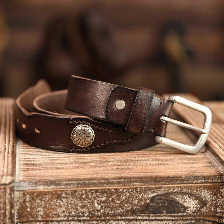 Ranchland Leather Cowskin Belt