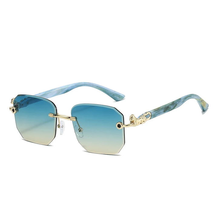 Valenti Frameless Hexagonal Sunglasses