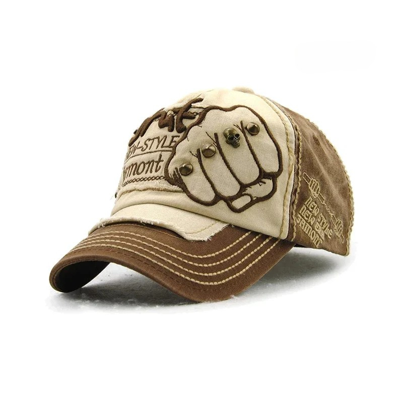 Rebel Embroidered Fist Denim Cap