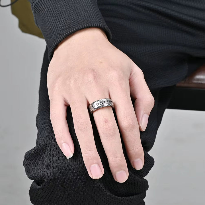 Ragnar Stainless Steel Runes Ring