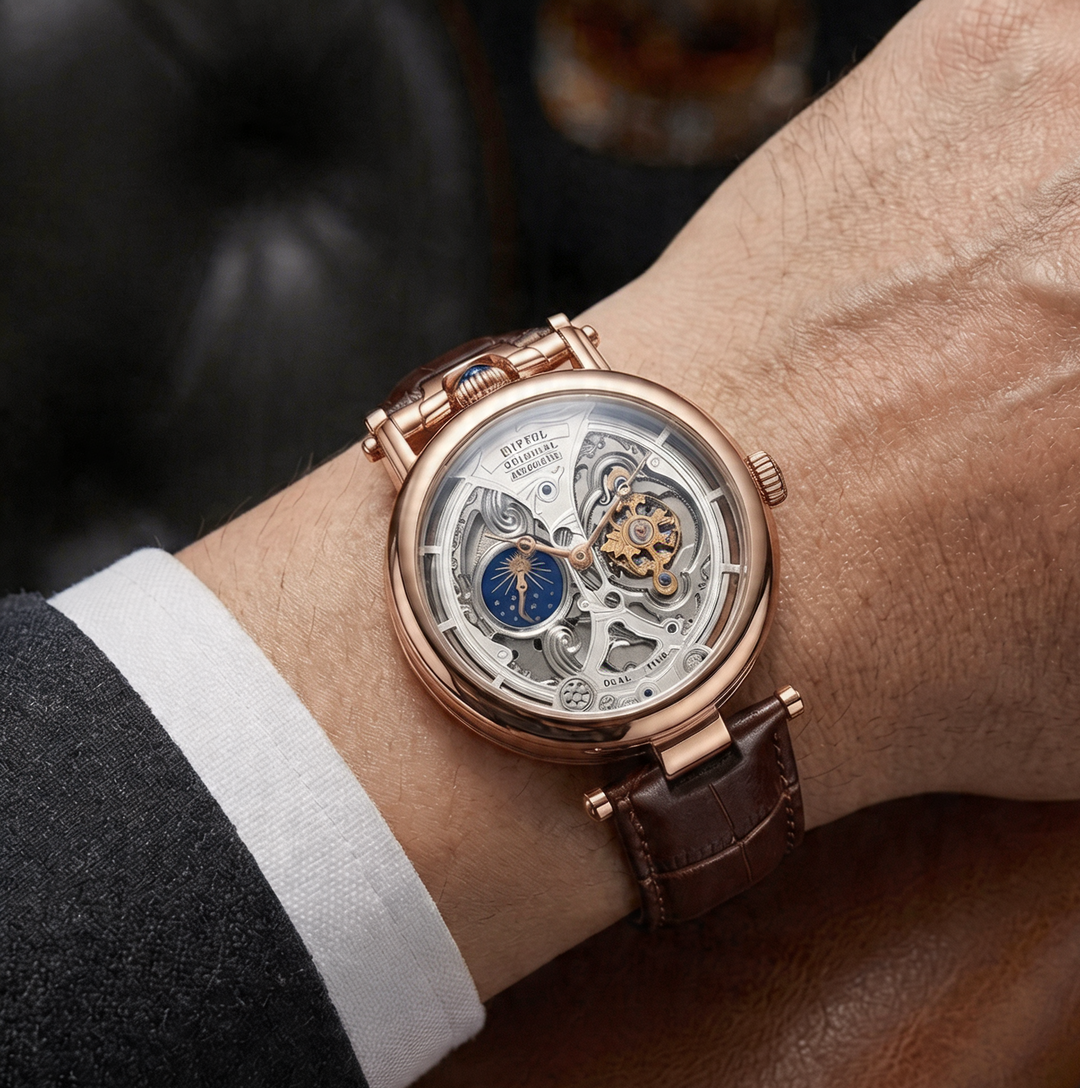 Hastings Skeleton Dial Moon-Phase Mechanical Watch
