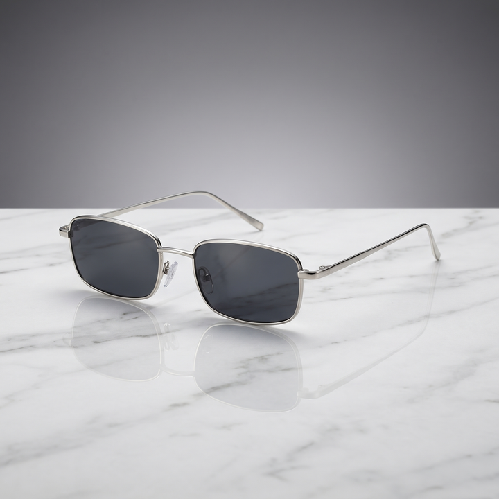 Rivona Rectangle Mirror Lens Sunglasses