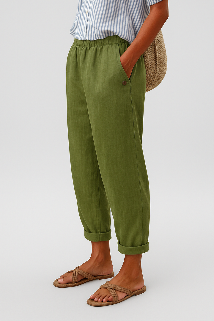 Halden Straight-Leg Pants With Side Pockets