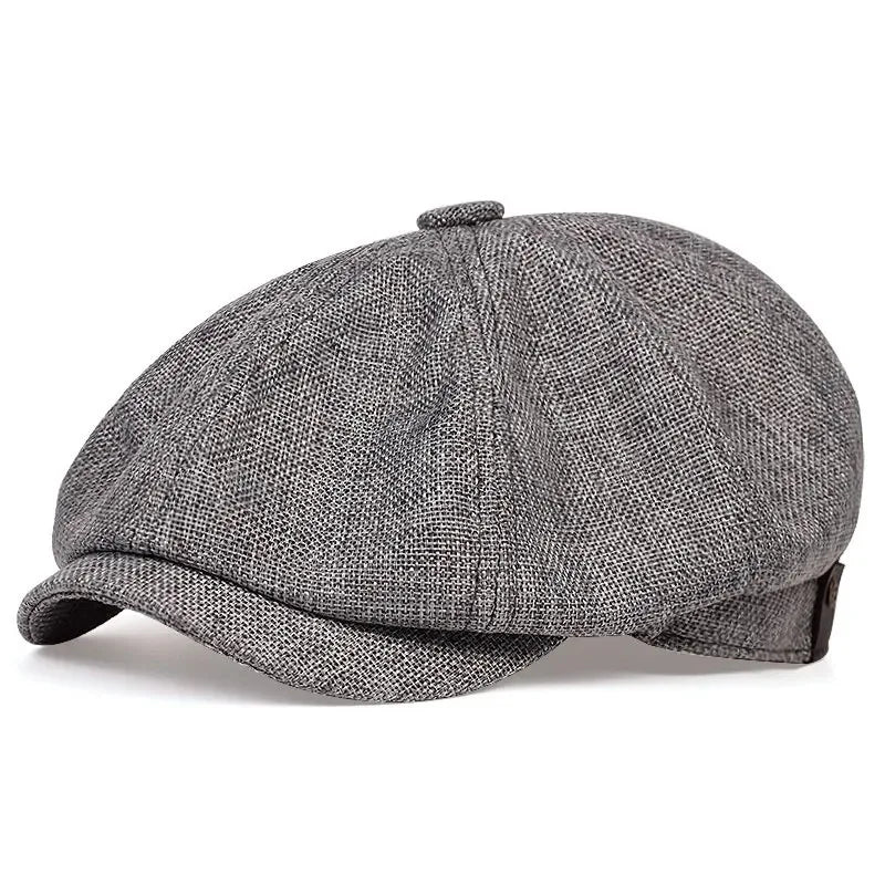 Harbor Eight-Panel Linen Cap
