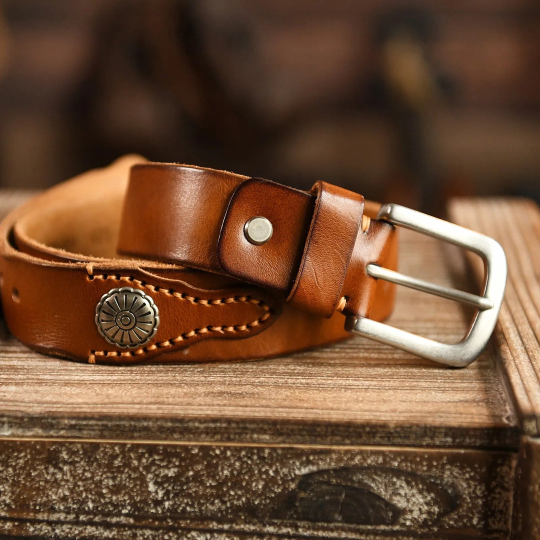 Ranchland Leather Cowskin Belt
