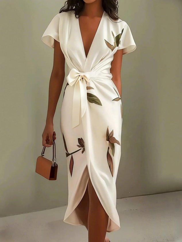 Callista Wrap Dress With Tie Belt