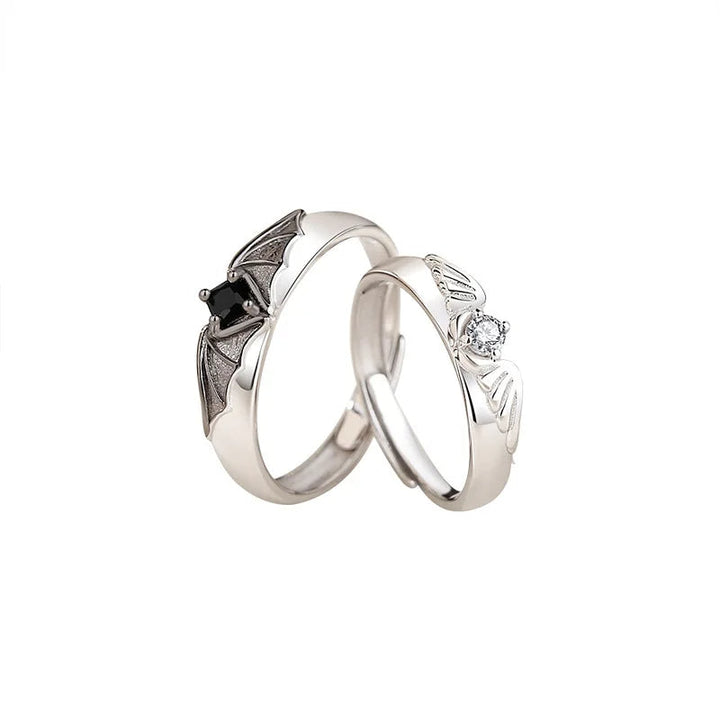 Celestial Adjustable Crystal Couple Rings Set of 2