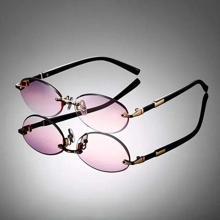 Lennox Rimless Oval Sunglasses