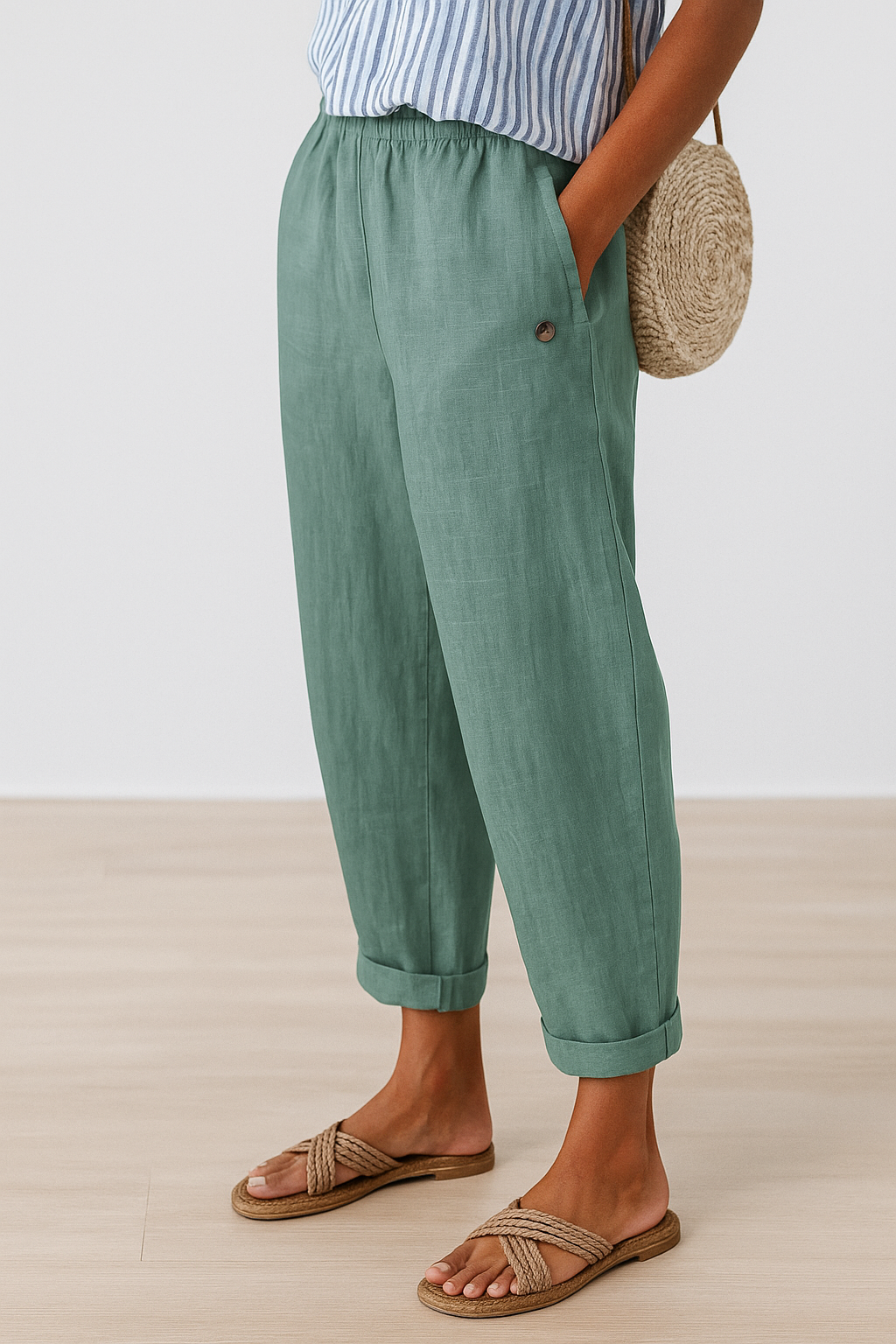 Halden Straight-Leg Pants With Side Pockets