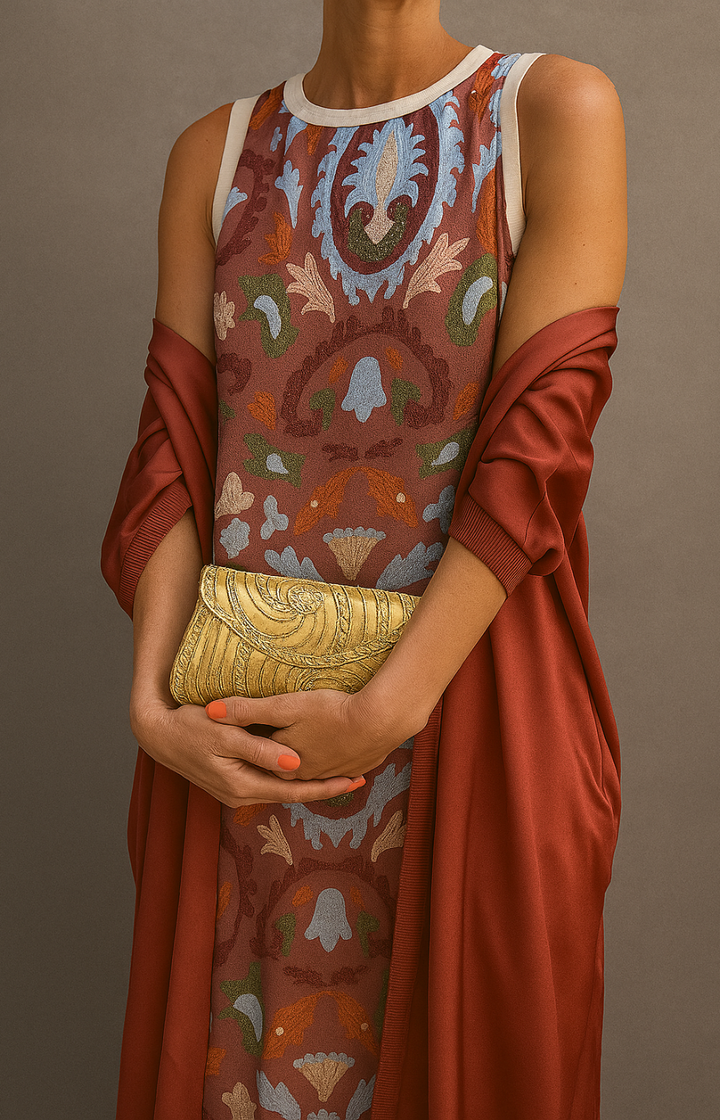 Ravenna Long Dress And Coat Matching Set