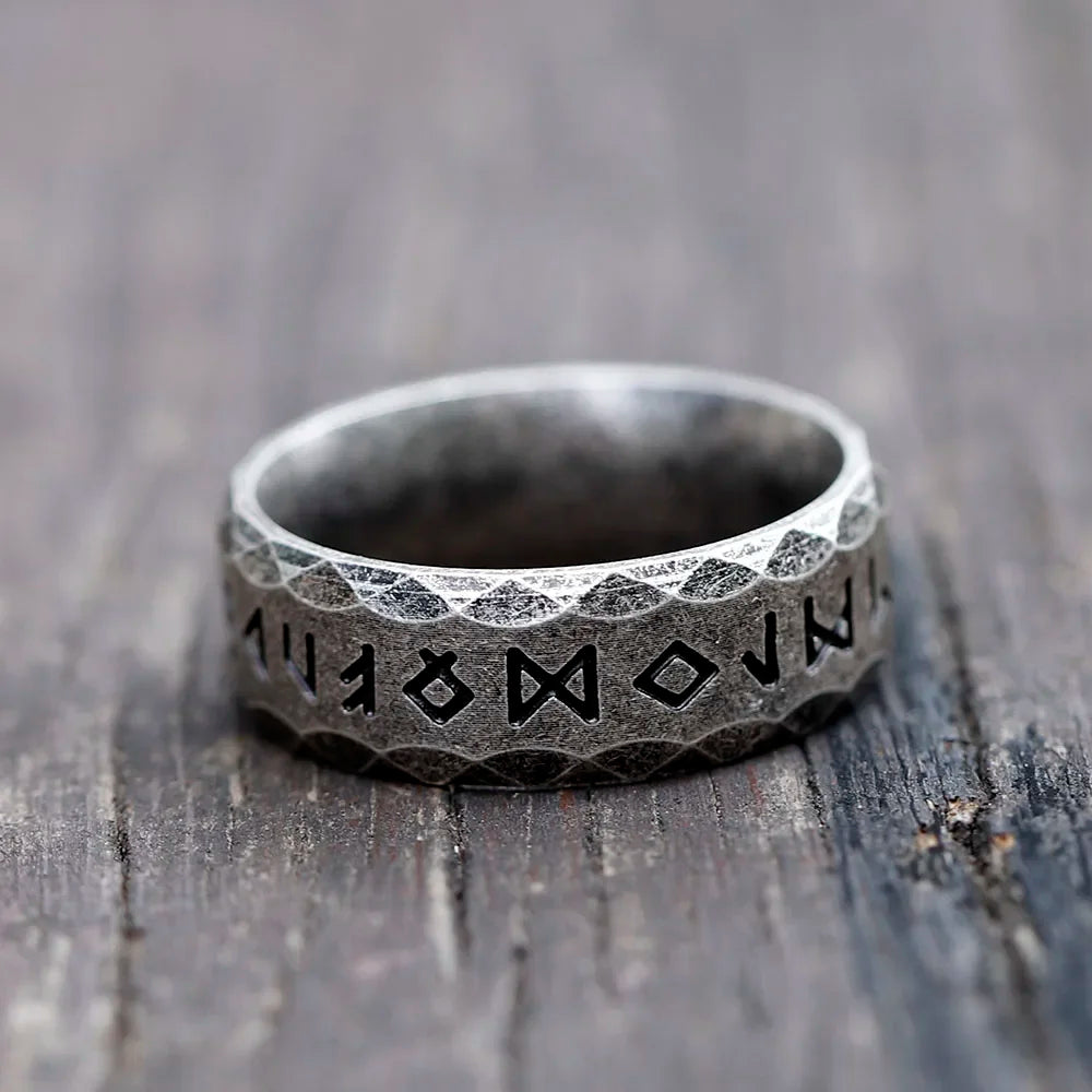 Ragnar Stainless Steel Runes Ring