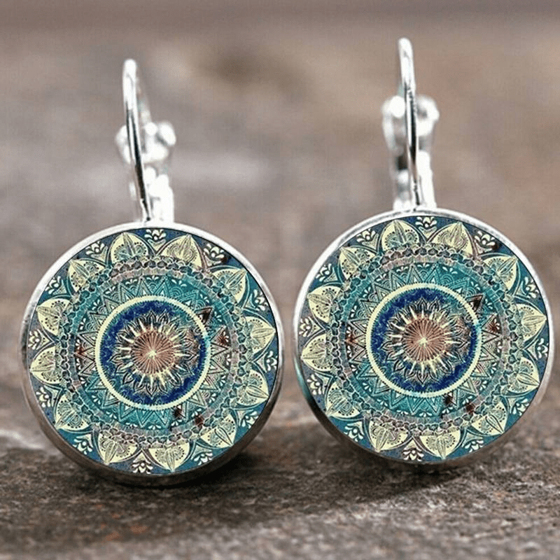 Savina Vintage Rounded Mandala Earrings