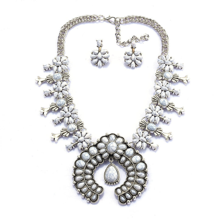 Celeste Turquoise Blossom Necklace Set