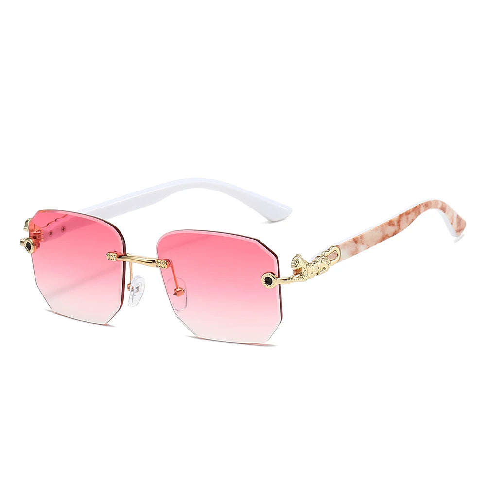 Valenti Frameless Hexagonal Sunglasses