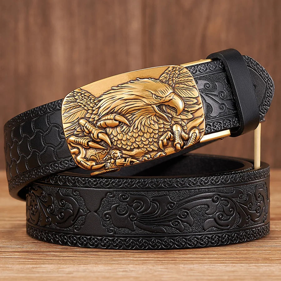 Harland Split Leather Western Buckle Belt