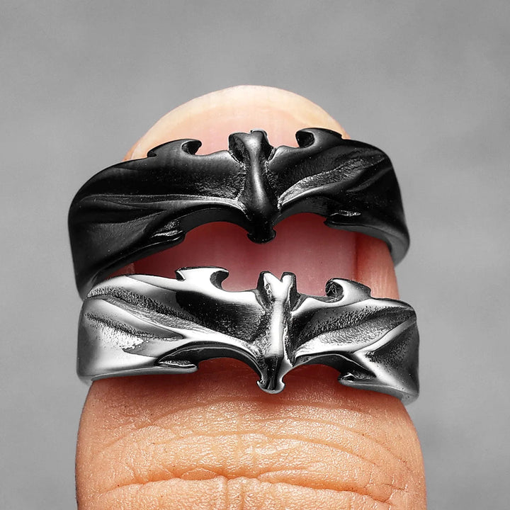 Gotham Stainless Steel Bat Ring