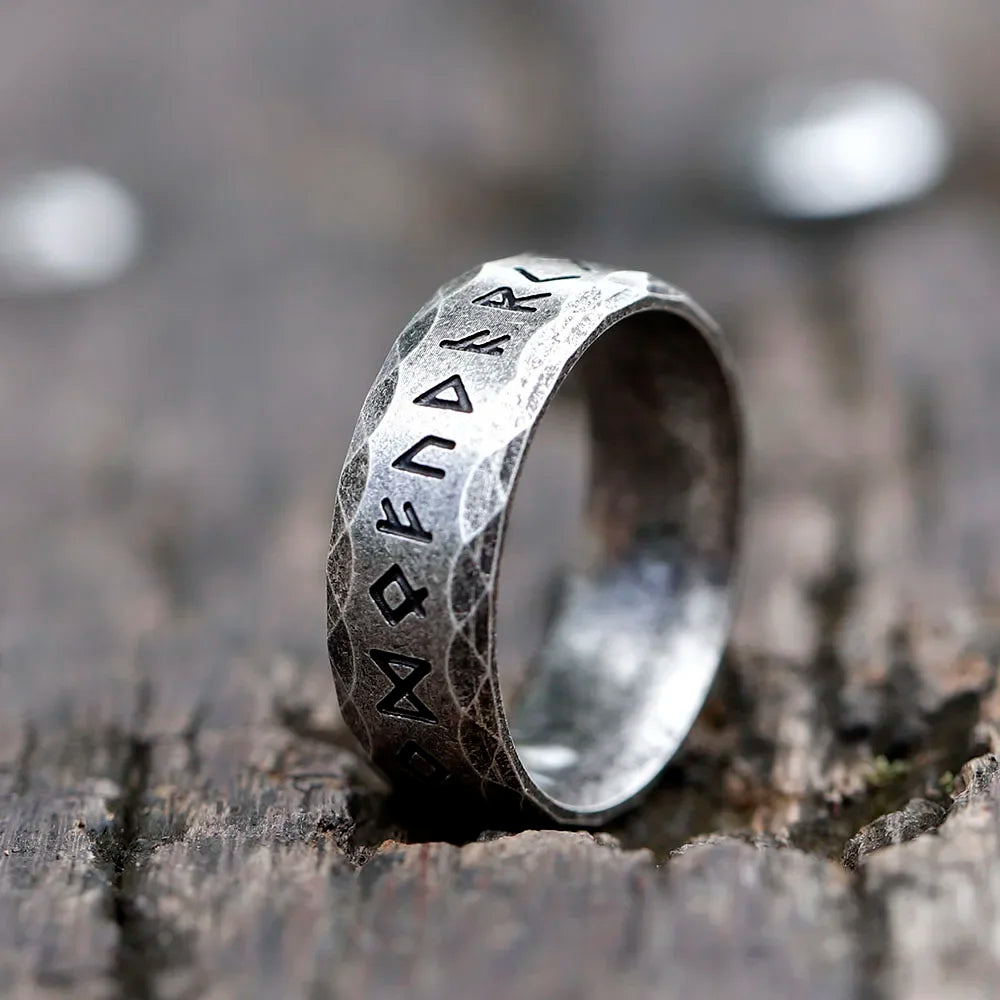 Ragnar Stainless Steel Runes Ring
