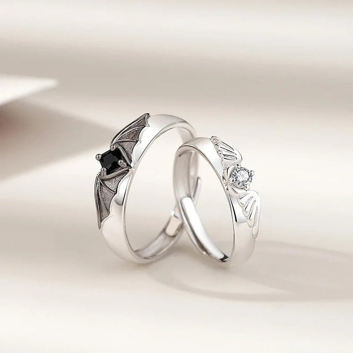 Celestial Adjustable Crystal Couple Rings Set of 2